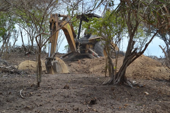 Digging septic tank